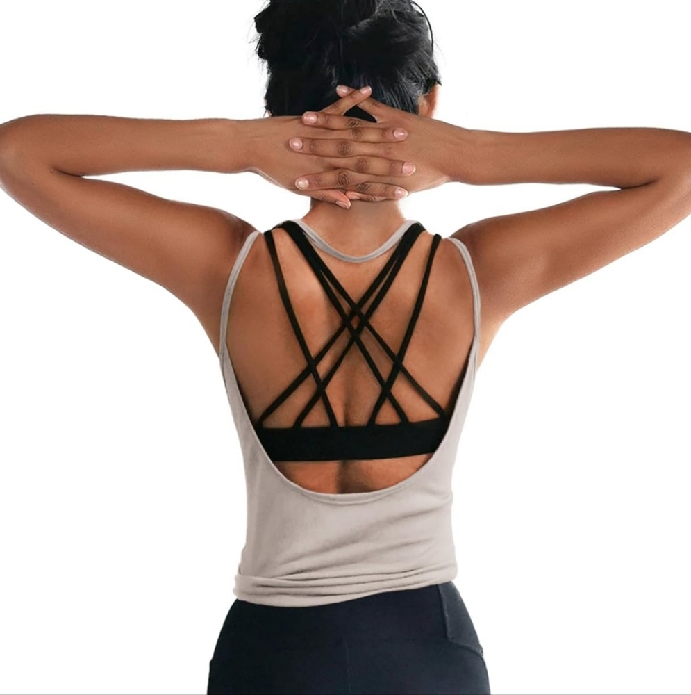 Women's Beige Sleeveless Top - Picture 2 of 10